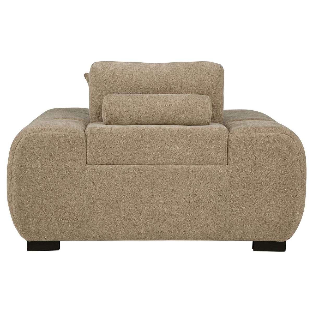 509963 Octavia Upholstered Track Arm Accent Chair Camel