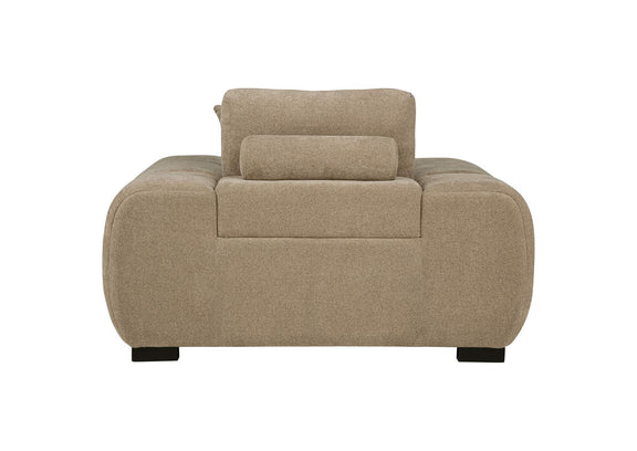 509963 Octavia Upholstered Track Arm Accent Chair Camel