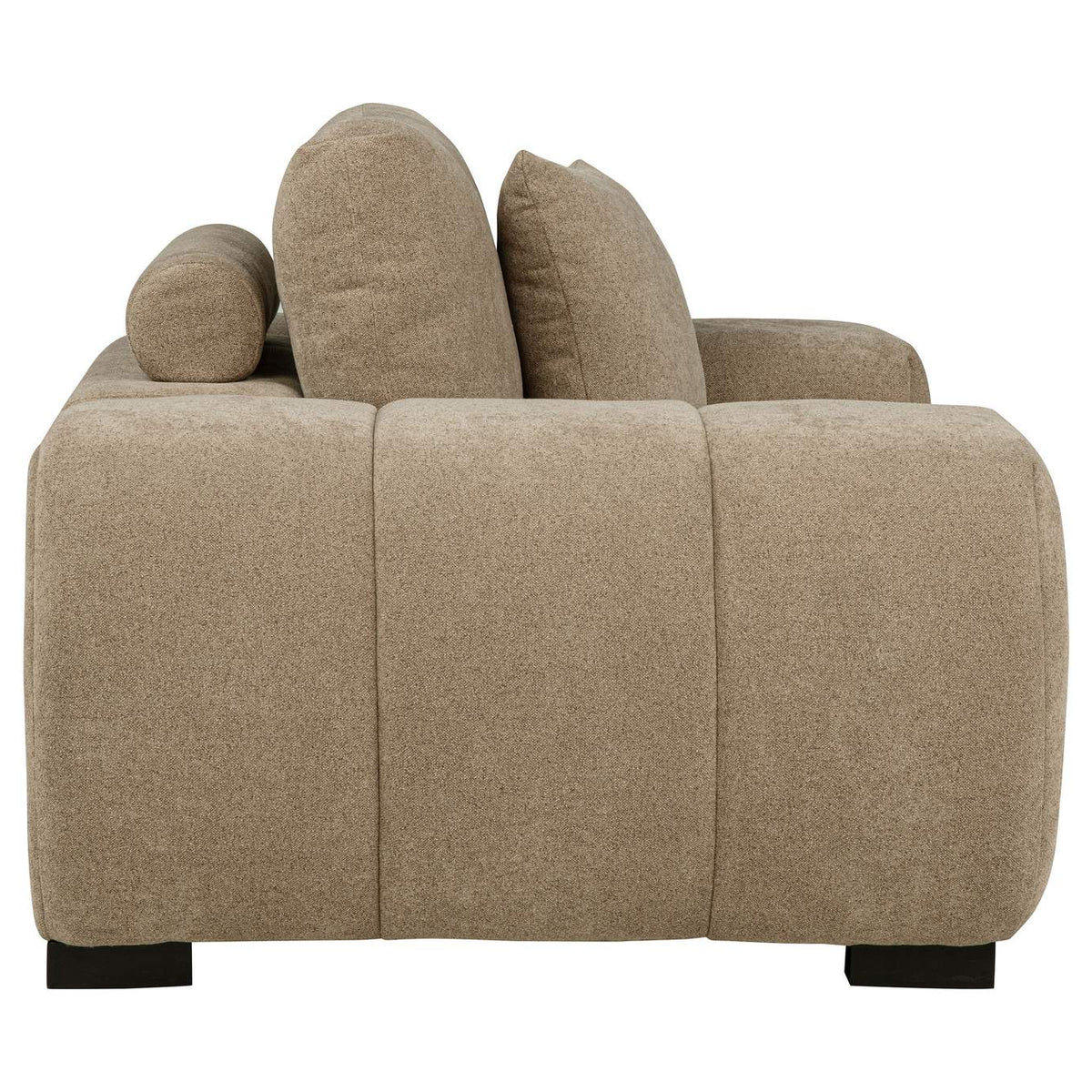509963 Octavia Upholstered Track Arm Accent Chair Camel