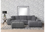 509965 Octavia Upholstered Sectional Chaise Sofa Charcoal Grey