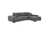 509965 Octavia Upholstered Sectional Chaise Sofa Charcoal Grey