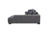 509965 Octavia Upholstered Sectional Chaise Sofa Charcoal Grey