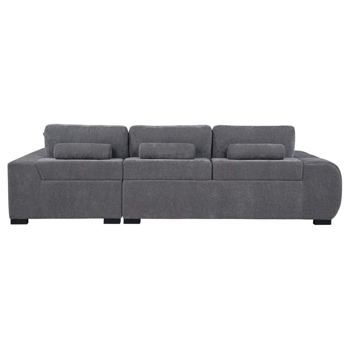 509965 Octavia Upholstered Sectional Chaise Sofa Charcoal Grey