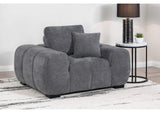 509967 Octavia Upholstered Track Arm Accent Chair Charcoal Grey