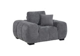 509967 Octavia Upholstered Track Arm Accent Chair Charcoal Grey