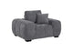 509967 Octavia Upholstered Track Arm Accent Chair Charcoal Grey
