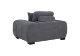 509967 Octavia Upholstered Track Arm Accent Chair Charcoal Grey