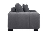 509967 Octavia Upholstered Track Arm Accent Chair Charcoal Grey