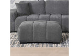 509968 Octavia Upholstered Rectangular Ottoman Charcoal Grey