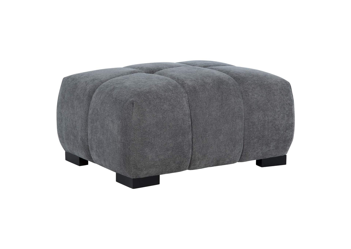509968 Octavia Upholstered Rectangular Ottoman Charcoal Grey