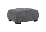 509968 Octavia Upholstered Rectangular Ottoman Charcoal Grey