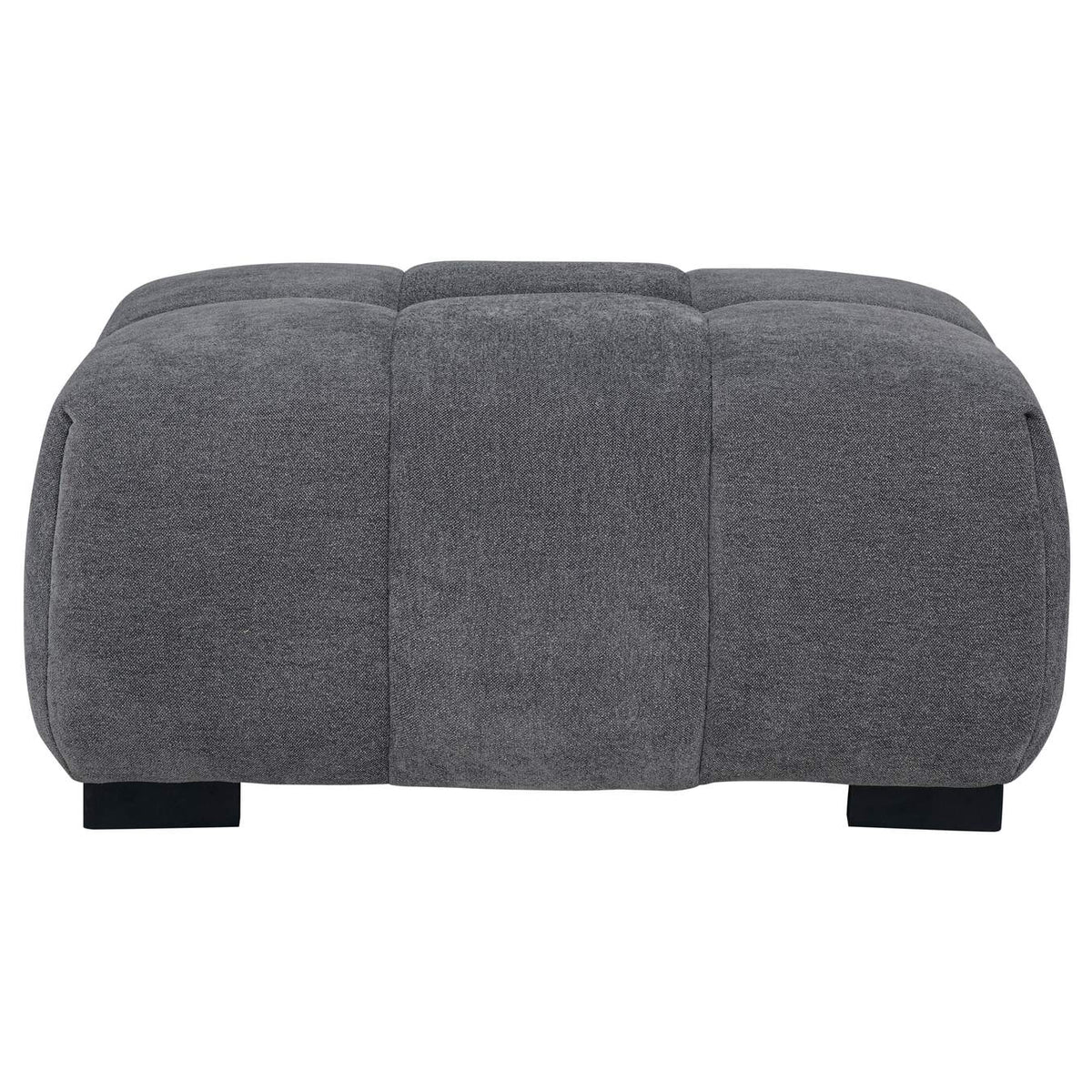 509968 Octavia Upholstered Rectangular Ottoman Charcoal Grey