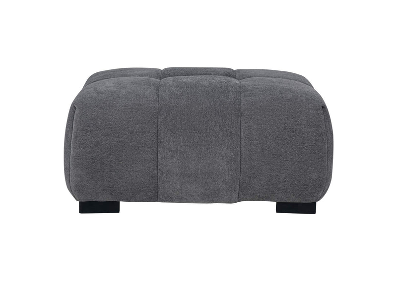 509968 Octavia Upholstered Rectangular Ottoman Charcoal Grey