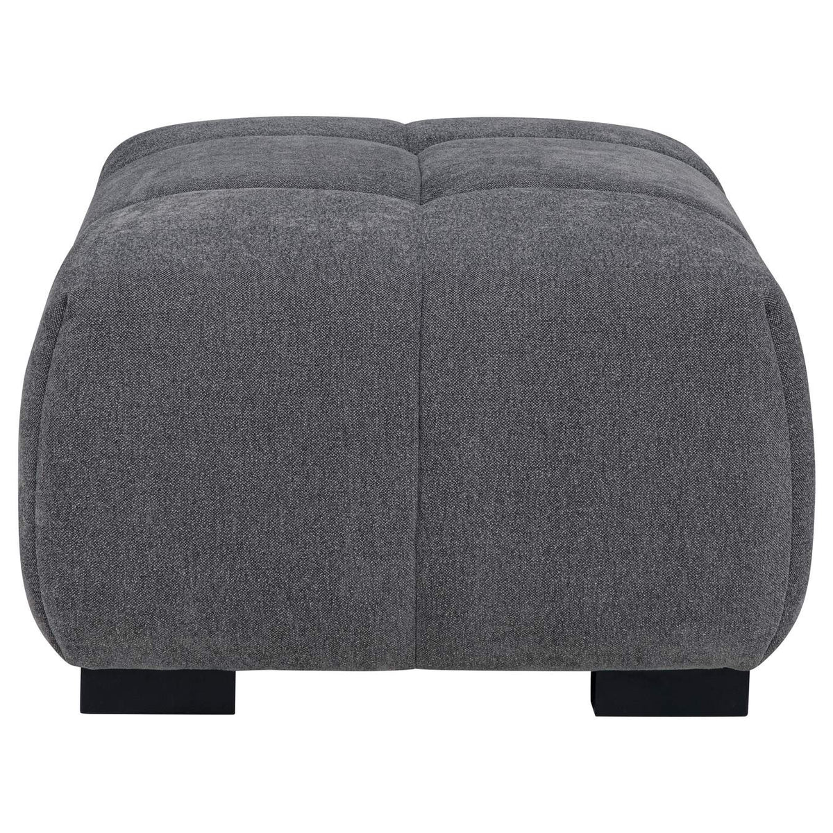 509968 Octavia Upholstered Rectangular Ottoman Charcoal Grey