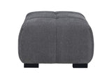 509968 Octavia Upholstered Rectangular Ottoman Charcoal Grey