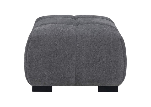 509968 Octavia Upholstered Rectangular Ottoman Charcoal Grey