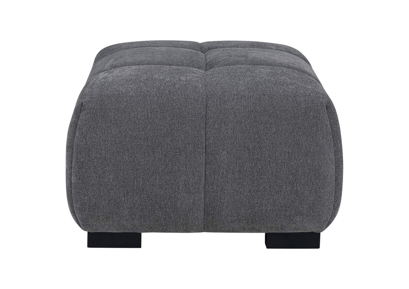 509968 Octavia Upholstered Rectangular Ottoman Charcoal Grey