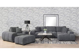 509968 Octavia Upholstered Rectangular Ottoman Charcoal Grey