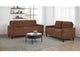 509971-S2 Bowen II 2-piece Fabric Upholstered Track Arm Sofa Set Rust