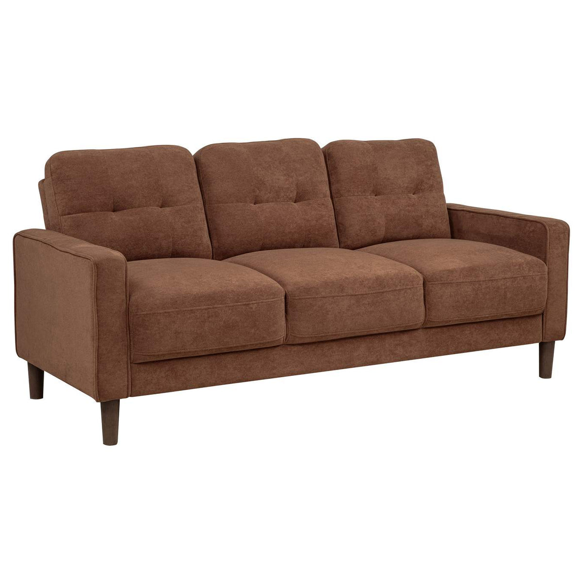 509971-S2 Bowen II 2-piece Fabric Upholstered Track Arm Sofa Set Rust