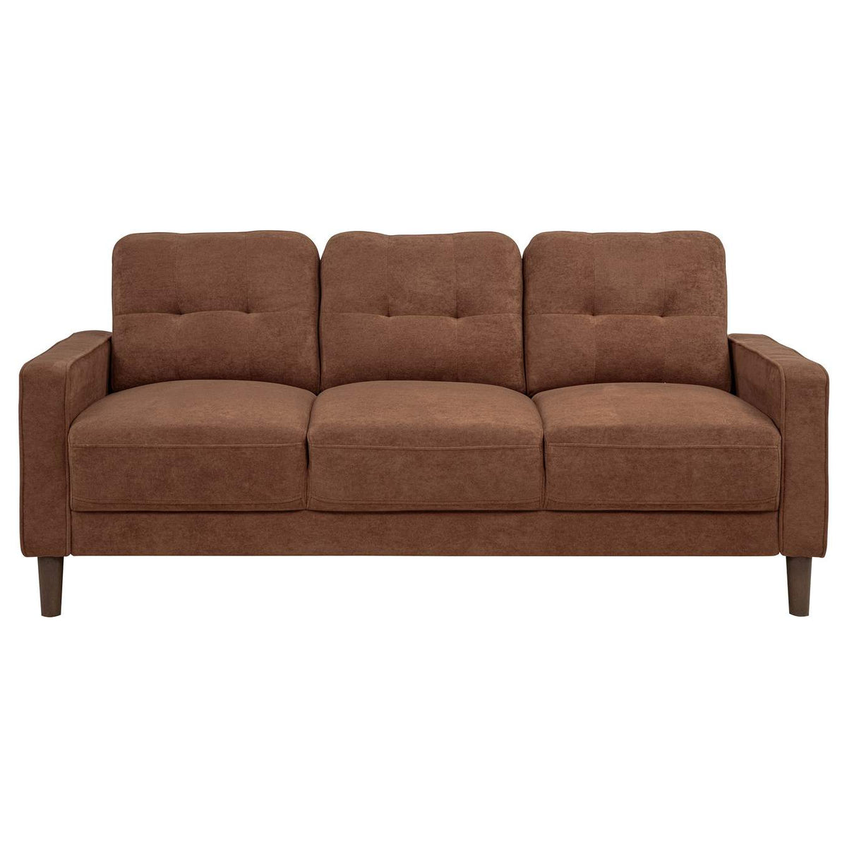 509971-S3 Bowen II 3-piece Fabric Upholstered Track Arm Sofa Set Rust