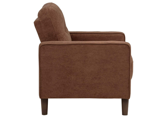 509971-S3 Bowen II 3-piece Fabric Upholstered Track Arm Sofa Set Rust