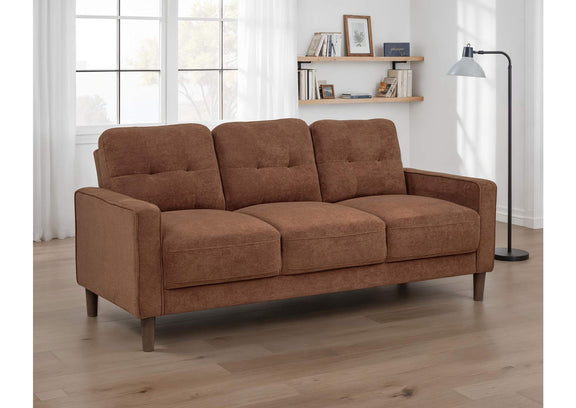 509971 Bowen II Fabric Upholstered Track Arm Sofa Rust