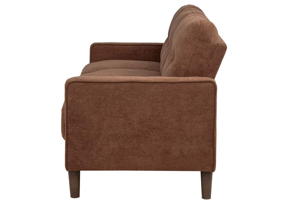 509971 Bowen II Fabric Upholstered Track Arm Sofa Rust