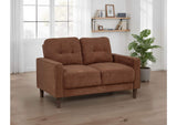 509972 Bowen II Fabric Upholstered Track Arm Loveseat Rust