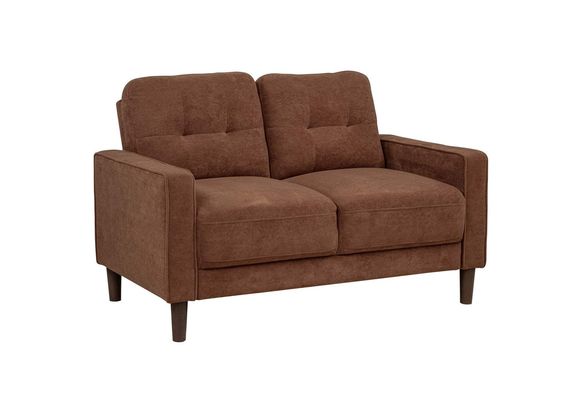 509972 Bowen II Fabric Upholstered Track Arm Loveseat Rust