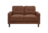 509972 Bowen II Fabric Upholstered Track Arm Loveseat Rust