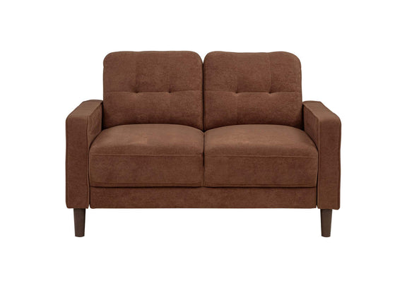 509972 Bowen II Fabric Upholstered Track Arm Loveseat Rust