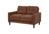 509972 Bowen II Fabric Upholstered Track Arm Loveseat Rust