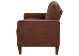 509972 Bowen II Fabric Upholstered Track Arm Loveseat Rust