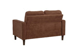 509972 Bowen II Fabric Upholstered Track Arm Loveseat Rust