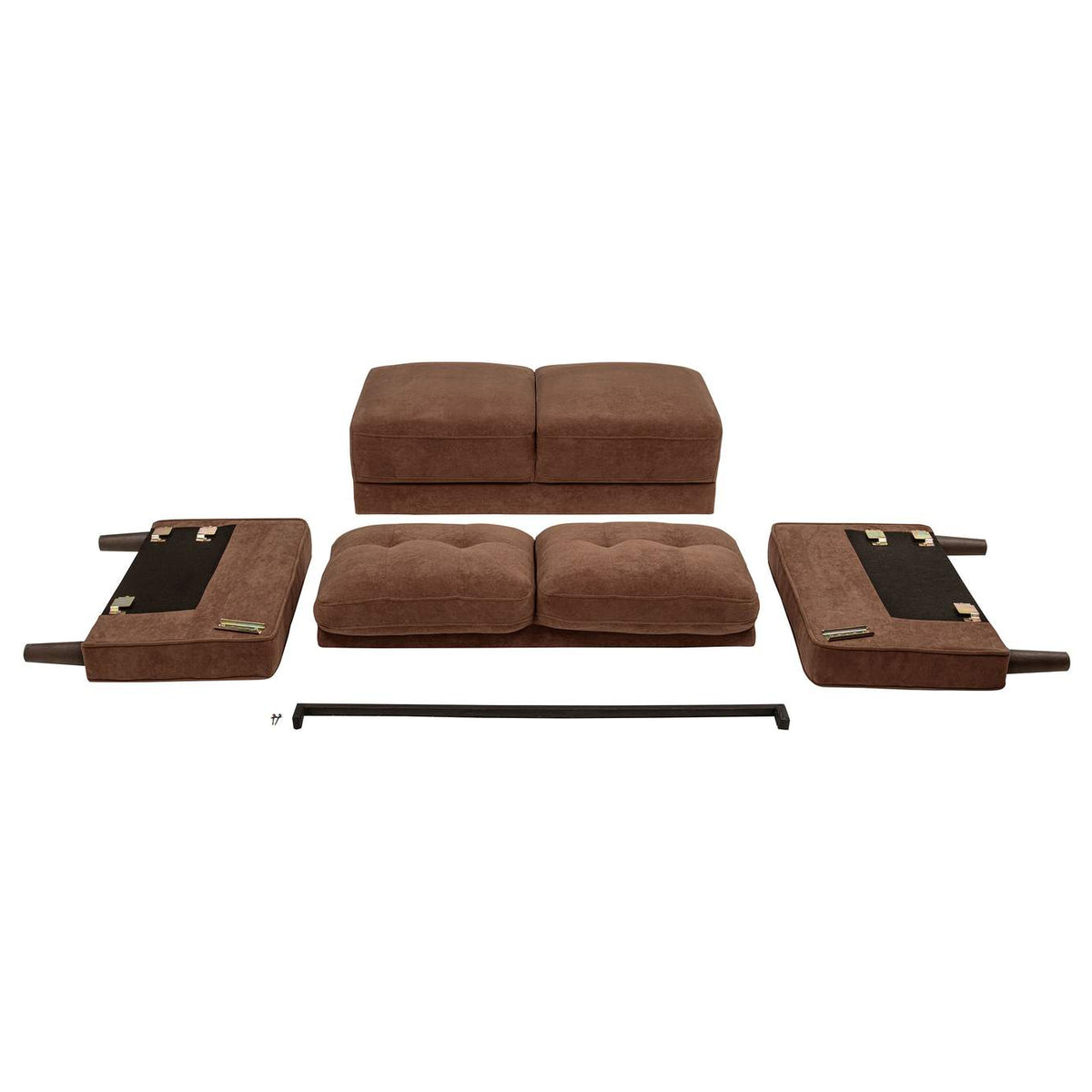509972 Bowen II Fabric Upholstered Track Arm Loveseat Rust