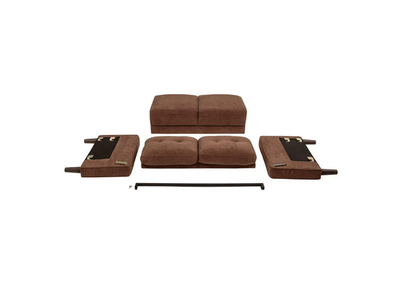 509972 Bowen II Fabric Upholstered Track Arm Loveseat Rust