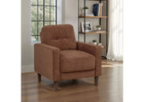 509973 Bowen II Fabric Upholstered Track Arm Accent Chair Rust