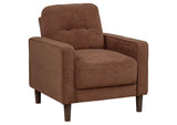 509973 Bowen II Fabric Upholstered Track Arm Accent Chair Rust