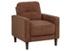 509973 Bowen II Fabric Upholstered Track Arm Accent Chair Rust