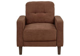 509973 Bowen II Fabric Upholstered Track Arm Accent Chair Rust