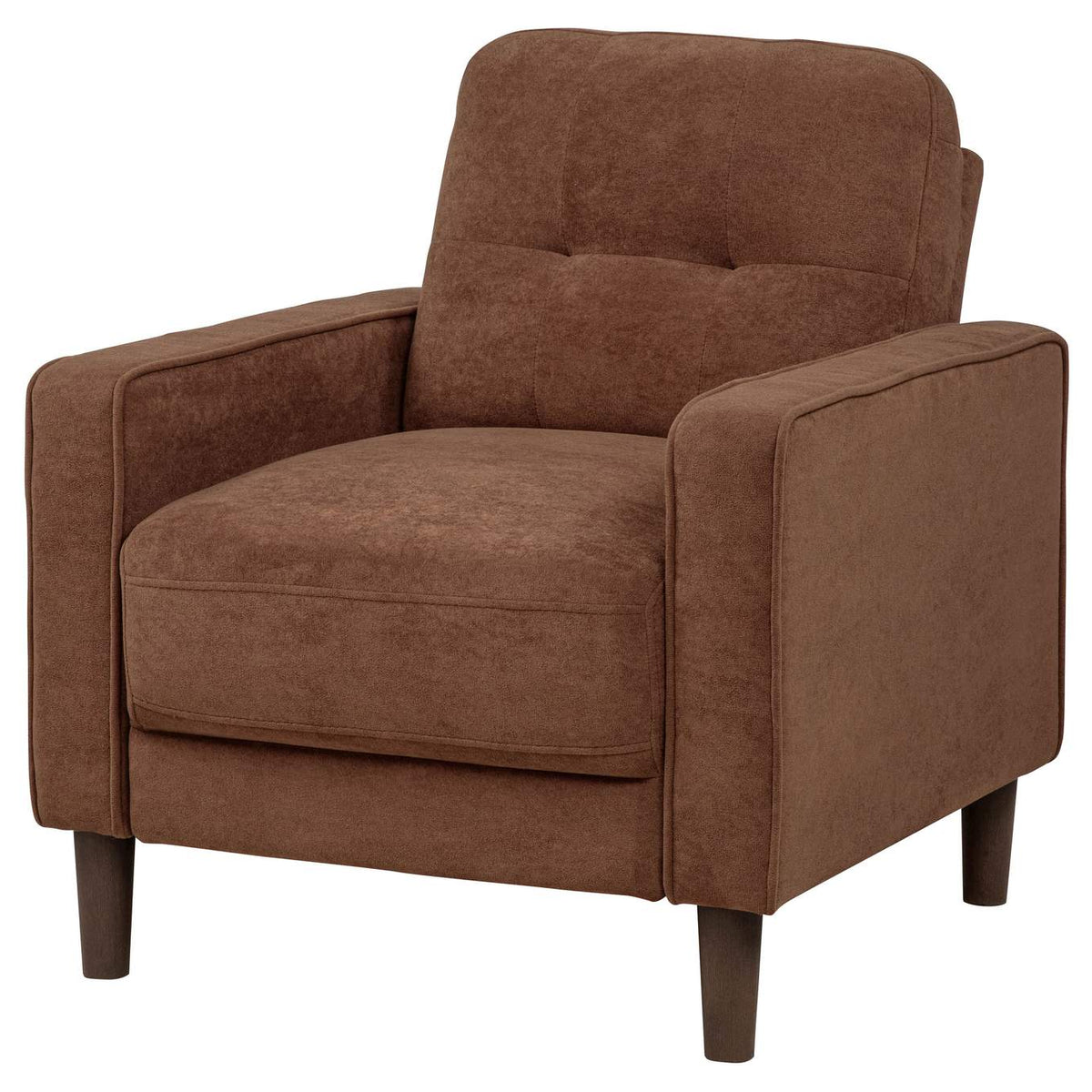 509973 Bowen II Fabric Upholstered Track Arm Accent Chair Rust