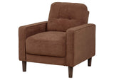 509973 Bowen II Fabric Upholstered Track Arm Accent Chair Rust
