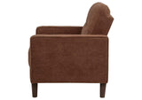 509973 Bowen II Fabric Upholstered Track Arm Accent Chair Rust