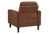 509973 Bowen II Fabric Upholstered Track Arm Accent Chair Rust