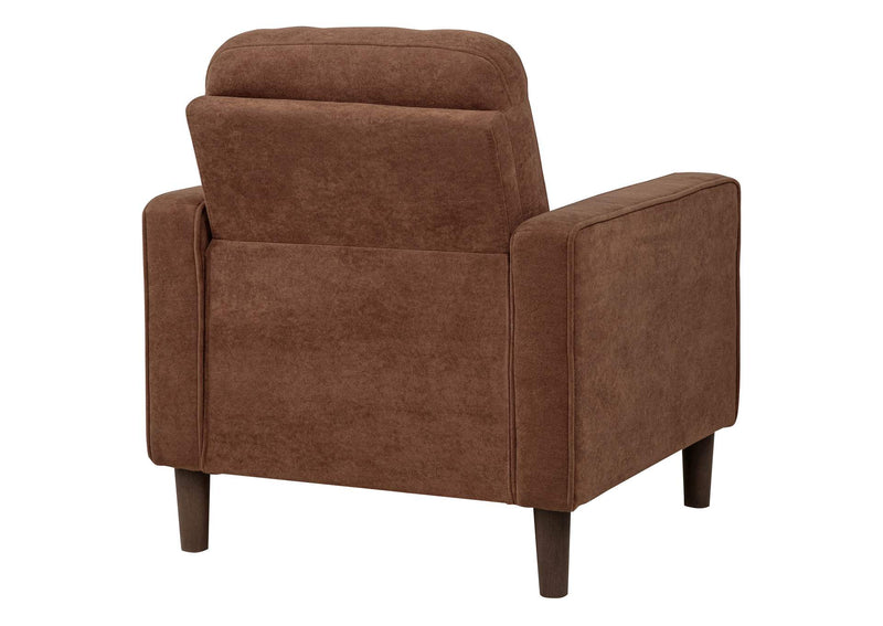509973 Bowen II Fabric Upholstered Track Arm Accent Chair Rust