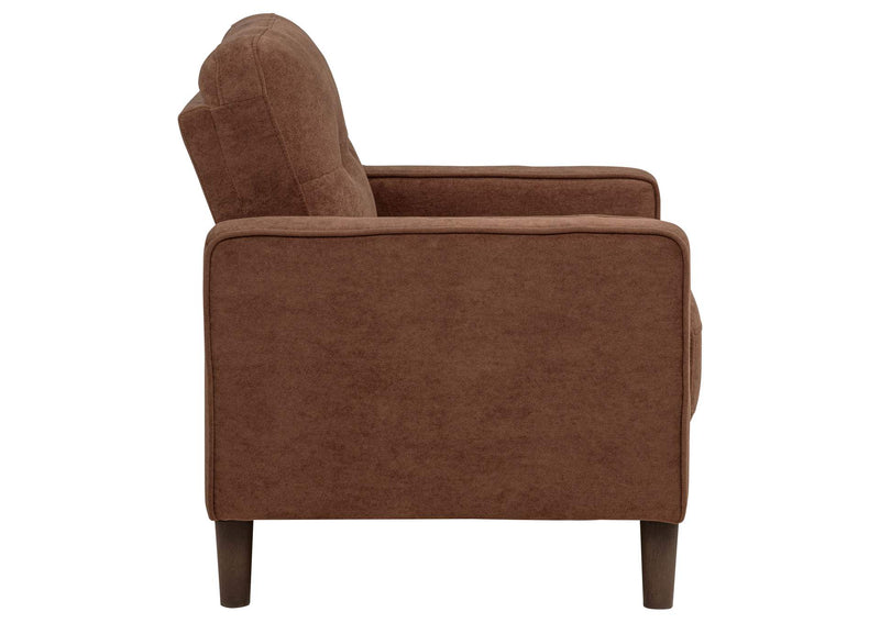 509973 Bowen II Fabric Upholstered Track Arm Accent Chair Rust