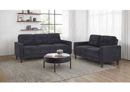 509981-S2 Bowen II 2-piece Upholstered Track Arm Sofa Set Steel Grey