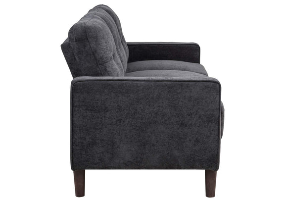 509981-S2 Bowen II 2-piece Upholstered Track Arm Sofa Set Steel Grey