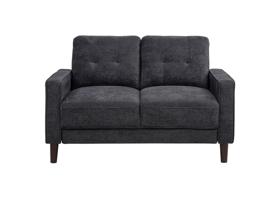 509981-S2 Bowen II 2-piece Upholstered Track Arm Sofa Set Steel Grey